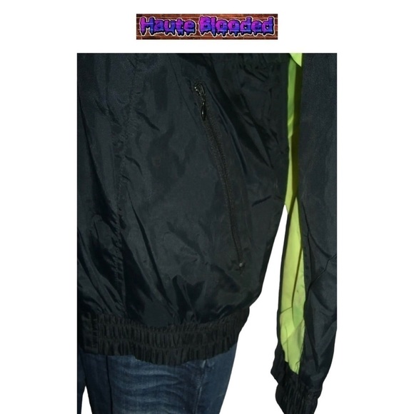 Vintage 90s Givenchy Active Sports Neon Yellow Windbreaker Retro Unisex Logo Ski - Picture 8 of 16